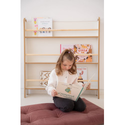 Bibliothèque murale Montessori étroite en bois pour chambre d'enfant — photo 4