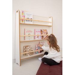 Bibliothèque murale Montessori étroite en bois pour chambre d'enfant — photo 6