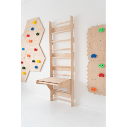 Barre de traction en bois murale pour échelle de gymnastique — photo 5