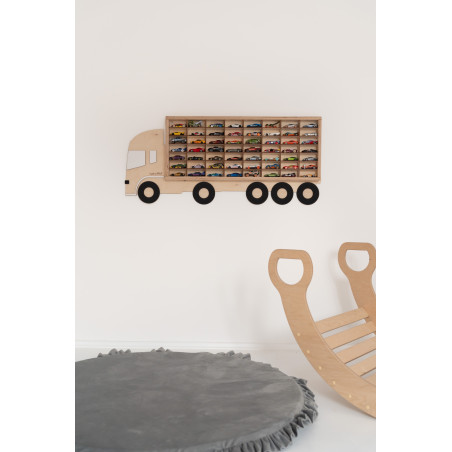 Étagère murale en bois pour petites voitures - Camion