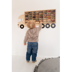 Étagère murale en bois pour petites voitures - Camion — photo 3