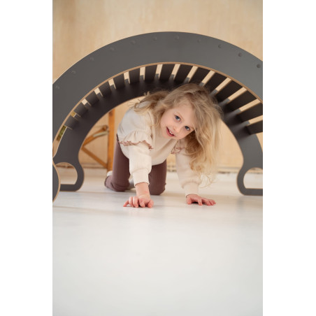 Balançoire Montessori XXL en bois - Gris