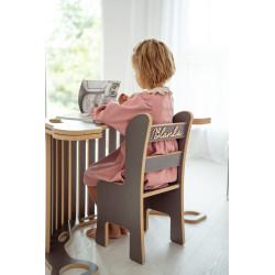 Bascule Montessori en bois 3-en-1 XXL avec toboggan et plateau - Gris — photo 6