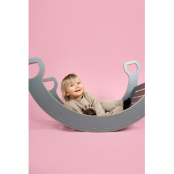 Balançoire Montessori XXL en bois - Gris — photo 7