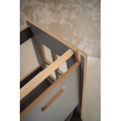 Aide culinaire Montessori double enfant en bois - Grise — photo 8