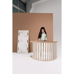 Balançoire Montessori XXL en bois avec toboggan et plateau