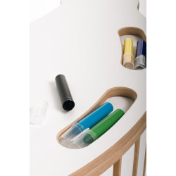 Balançoire Montessori en bois 3-en-1 XXL avec toboggan et plateau — photo 6