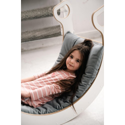 Coussin matelas gris pour balançoire Montessori XXL en bois — photo 2