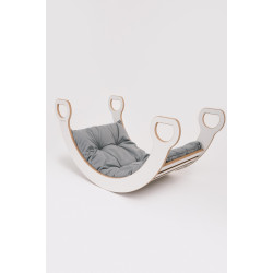 Coussin matelas gris pour balançoire Montessori XXL en bois — photo 3