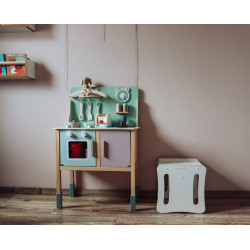 Table et chaise 2-en-1 Montessori en bois enfant — photo 3