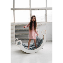 Coussin matelas gris pour balançoire Montessori XXL en bois — photo 4