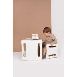 Table et chaise 2-en-1 Montessori en bois enfant — photo 5