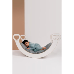 Coussin matelas gris pour balançoire Montessori XXL en bois — photo 5