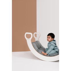 Coussin matelas gris pour balançoire Montessori XXL en bois — photo 6