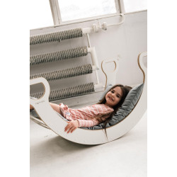 Coussin matelas gris pour balançoire Montessori XXL en bois — photo 7