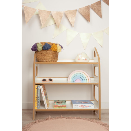 Étagère Montessori MAXI en bois pour chambre d'enfant