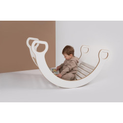 Balançoire Montessori XXL en bois - Naturel — photo 6