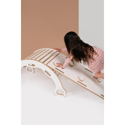 Balançoire Montessori en bois avec toboggan Chmurki - XXL — photo 5