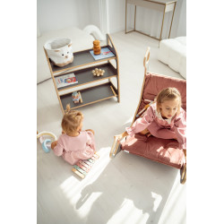 Étagère Montessori murale en bois grise - Grande taille — photo 3