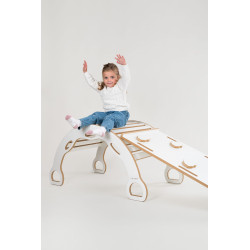 Balançoire Montessori en bois avec toboggan Chmurki - XXL — photo 7