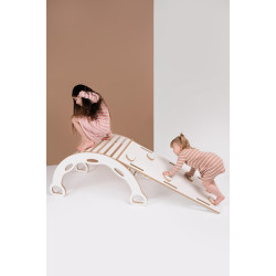 Balançoire Montessori en bois avec toboggan Chmurki - XXL — photo 8