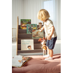 Bibliothèque Montessori en bois pour enfants - Grise — photo 4