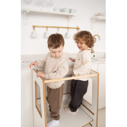 Tour d'observation Montessori double enfant en bois naturel — photo 2
