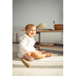 Étagère Montessori murale en bois grise pour chambre d'enfant — photo 2