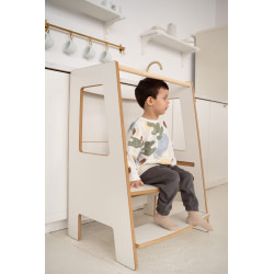 Tour d'observation Montessori double enfant en bois naturel — photo 5