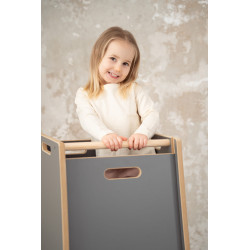 Tour d'apprentissage Montessori en bois - Grise — photo 2