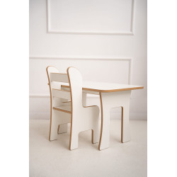 Ensemble table et chaise Montessori enfant en bois naturel