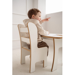 Ensemble table et chaise Montessori enfant en bois naturel — photo 2