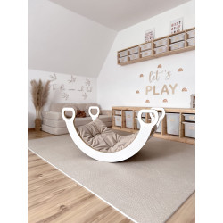 Coussin matelas Montessori beige pour balançoire en bois XXL — photo 3