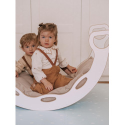 Coussin matelas Montessori beige pour balançoire en bois XXL — photo 4