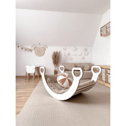 Coussin matelas Montessori beige pour balançoire en bois XXL — photo 7