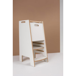 Tour d'apprentissage Montessori en bois - Hauteur ajustable — photo 4