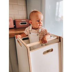 Tour d'apprentissage Montessori en bois - Hauteur ajustable — photo 7