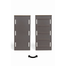 Glissière et mur d'escalade en bois pour balançoire Montessori XXL - Gris