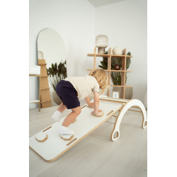 Balançoire Montessori XL en bois et toboggan "Nuages" — photo 3