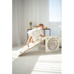 Cube Montessori multifonctionnel en bois avec toboggan | — photo 5