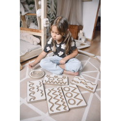 Tablettes graphiques enfants Montessori en bois - Lot de 6 couleurs — photo 3