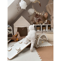 Balançoire Montessori XL en bois et toboggan "Nuages" — photo 7