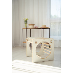 Cube Montessori multifonctionnel en bois avec toboggan | — photo 8