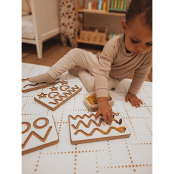 Tablettes graphiques enfants Montessori en bois - Lot de 6 couleurs — photo 5