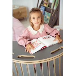Balançoire Montessori en bois avec toboggan et plateau - Gris XXL — photo 3