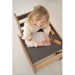 Cube d'activité Montessori en bois - Gris — photo 2