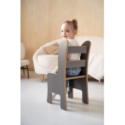 Cube d'activité Montessori en bois - Gris — photo 4