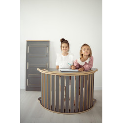 Plateau Montessori en bois pour bascule rocker - Gris XXL — photo 3