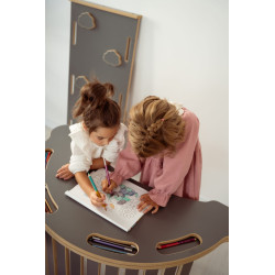 Plateau Montessori en bois pour bascule rocker - Gris XXL — photo 4