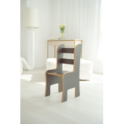 Fauteuil enfant Montessori en bois - Gris